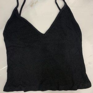 Brandy Melville Black Ribbed Tank Top
